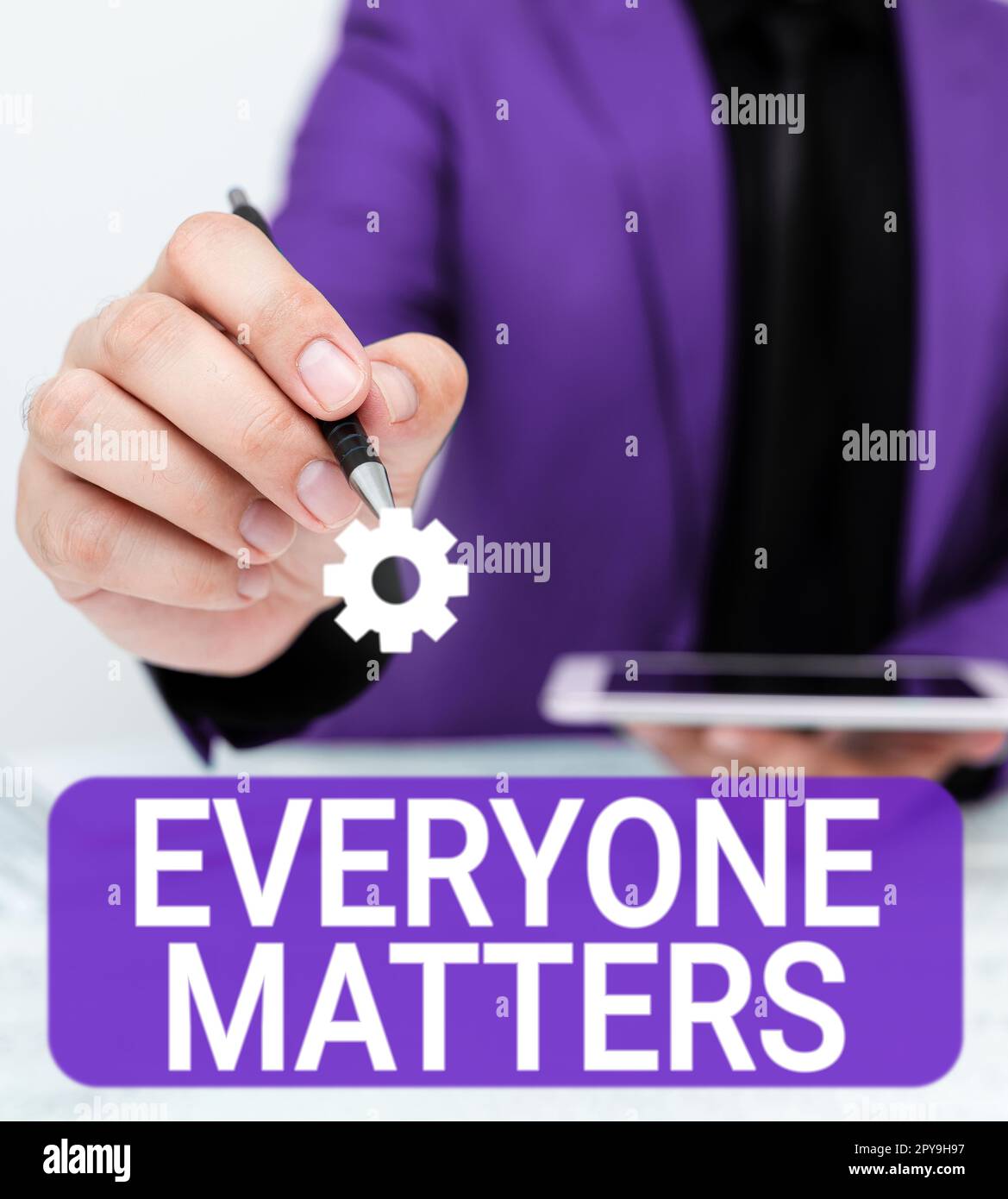 Handwriting text Everyone Matters. Word for all the people have right to get dignity and respect Stock Photo