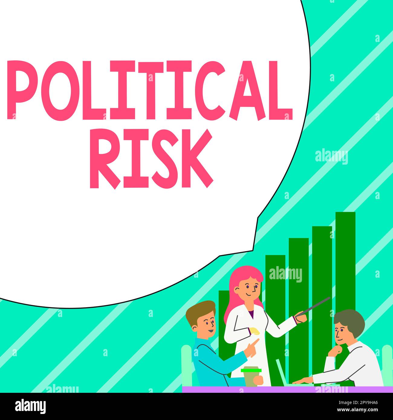 Conceptual display Political Risk. Business overview communications person who surveys the political arena Stock Photo