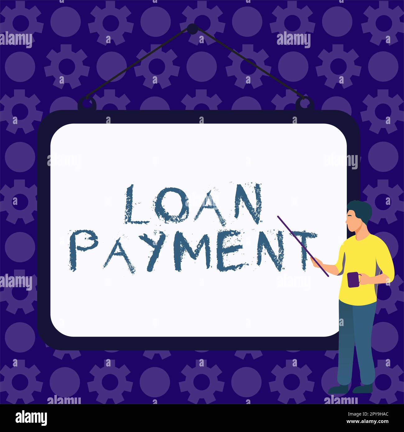 Conceptual display Loan Payment, Word for Something lent or furnished