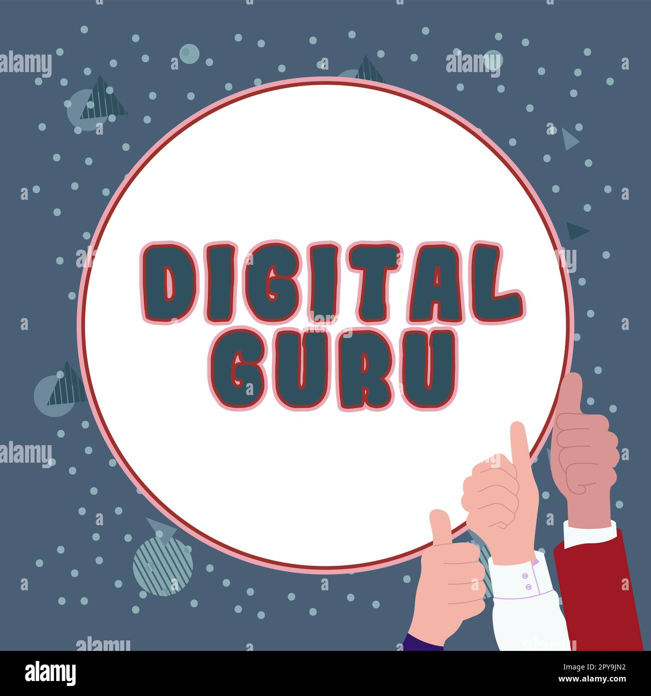 Hand writing sign Digital Guru. Concept meaning teacher and