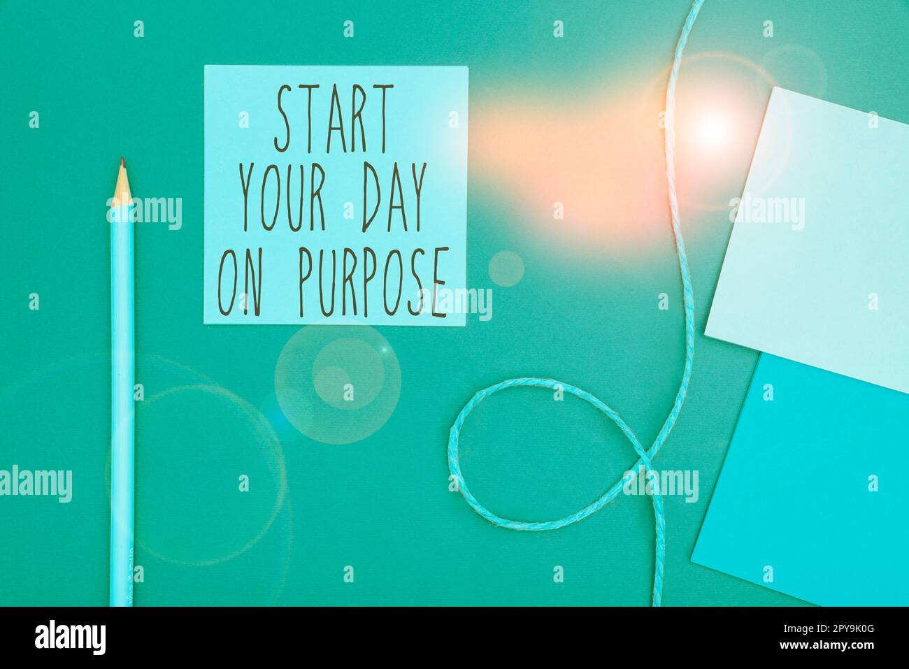Inspiration showing sign Start Your Day On Purpose. Business overview Have clean ideas of what you are going to do Stock Photo