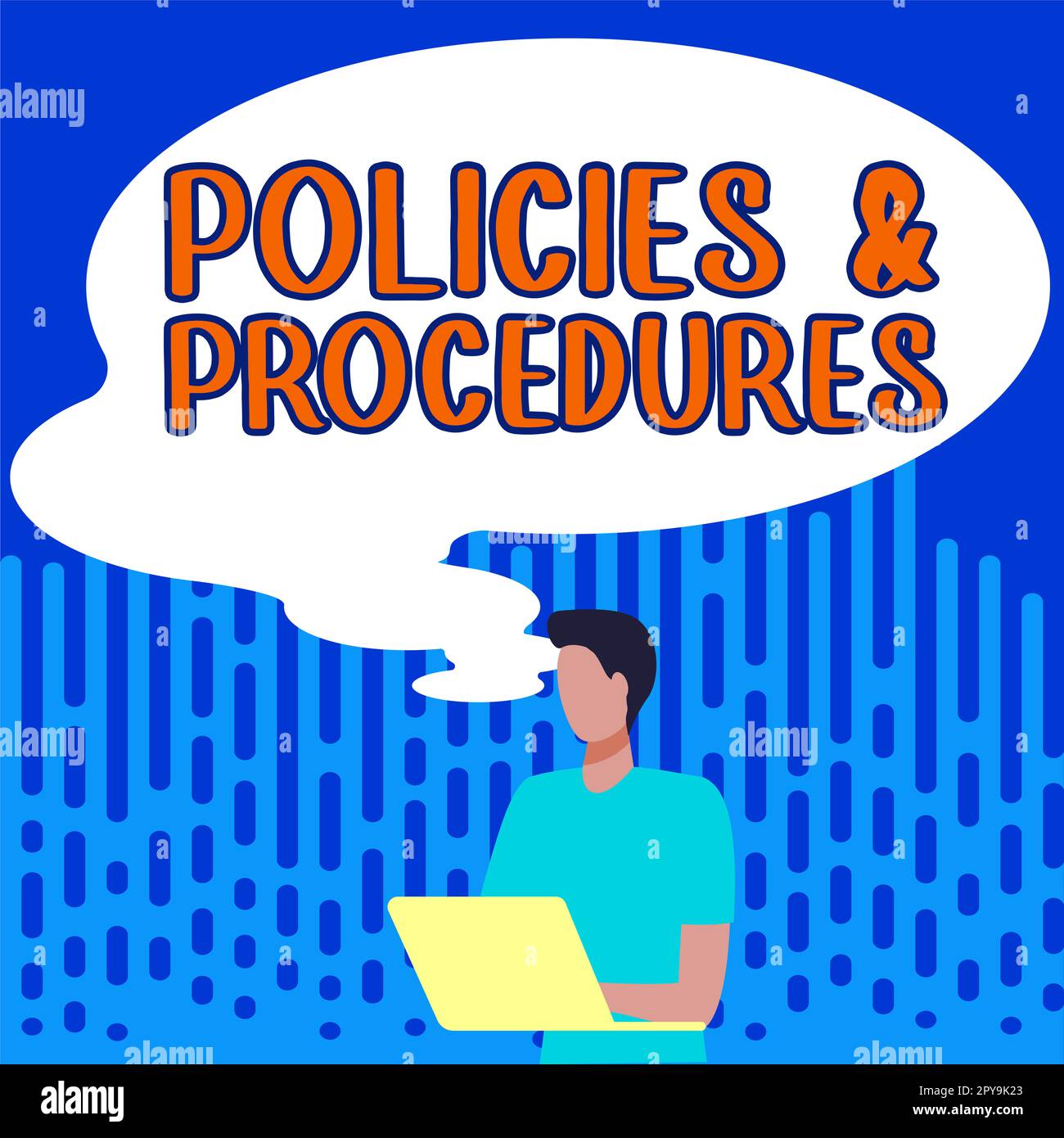 Handwriting text Policies Procedures. Internet Concept list of rules ...