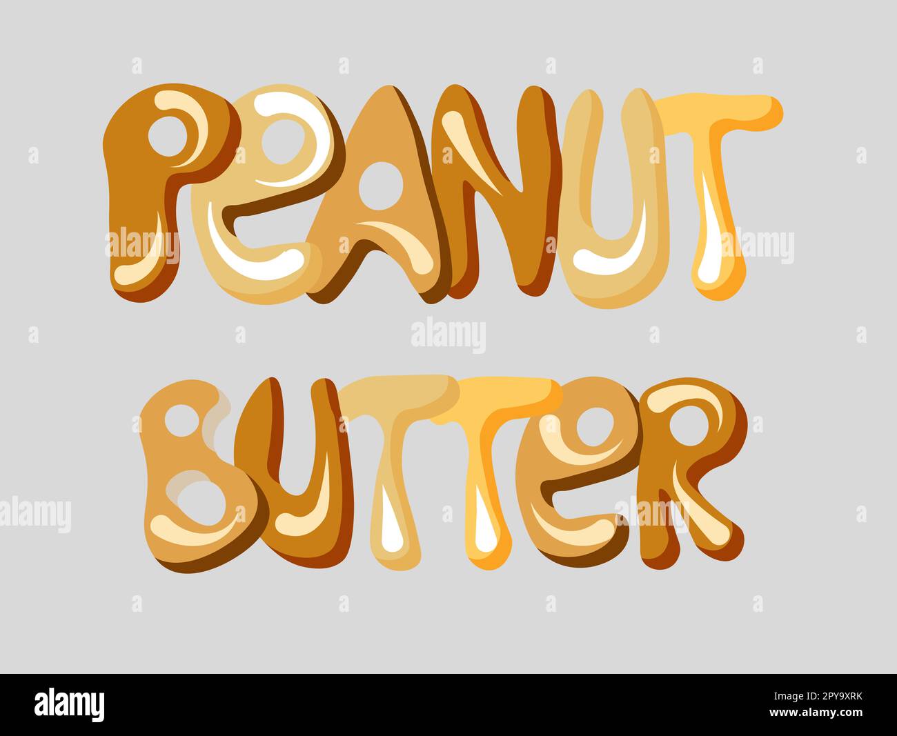 peanut butter. quote peanut butter.vector illustration isolated. Stock Photo