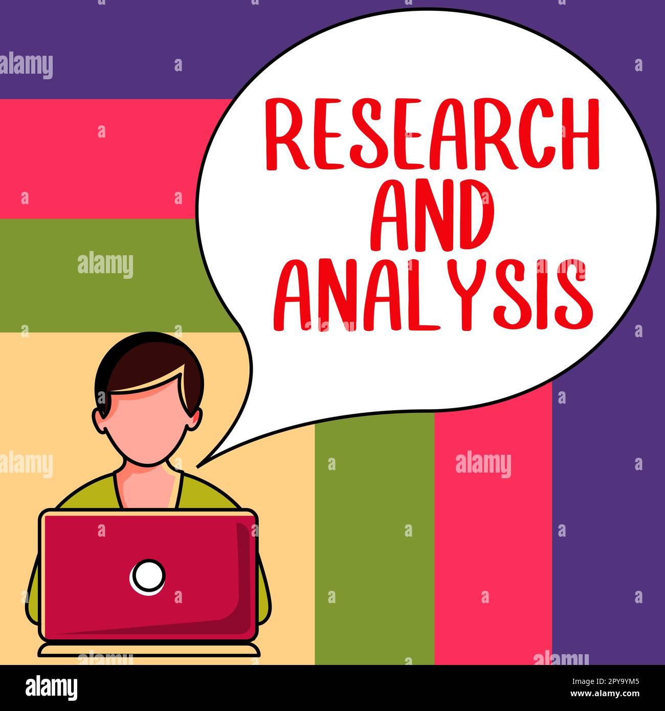 Hand writing sign Research And Analysis. Business showcase Strategic ...