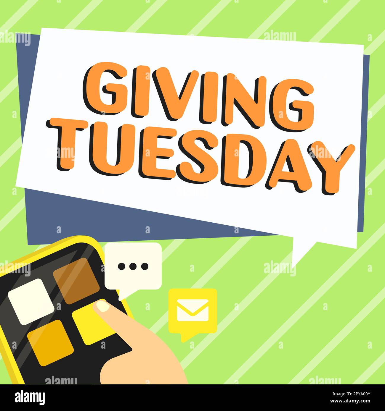 Sign displaying Giving Tuesday. Conceptual photo international day of charitable giving Hashtag activism Stock Photo