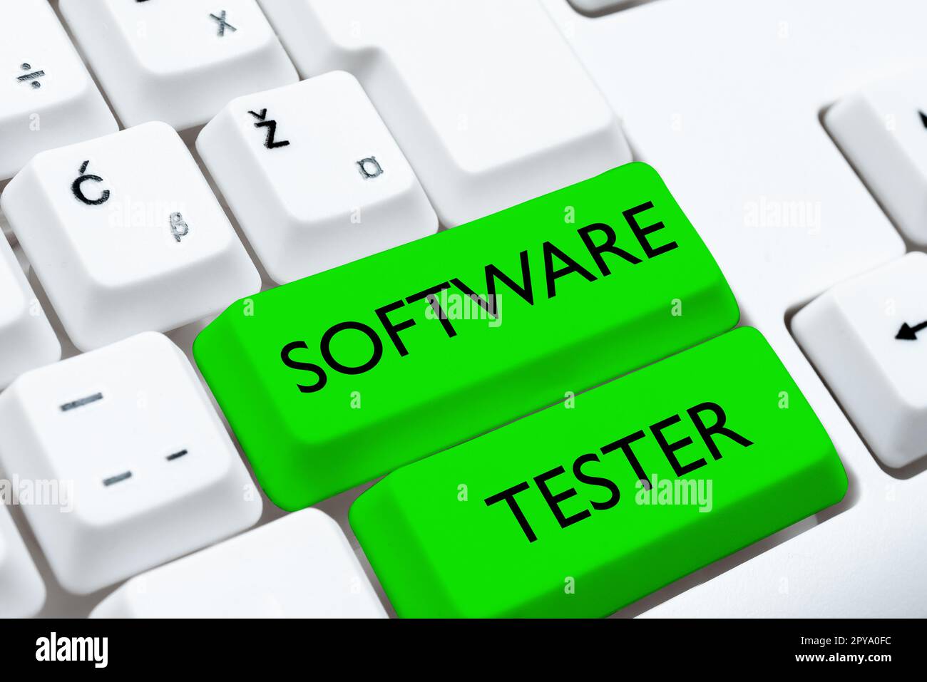 Conceptual caption Software Tester. Business idea implemented to protect software against malicious attack Stock Photo