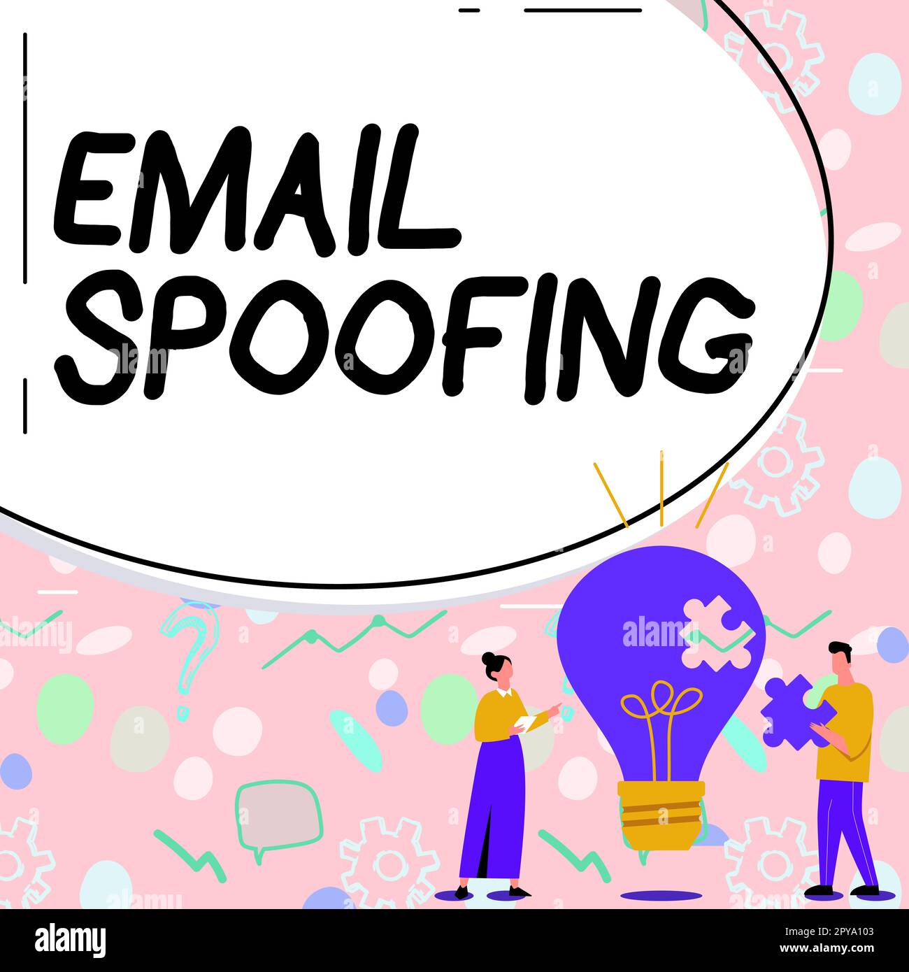 Conceptual caption Email Spoofing. Word Written on secure the access and content of an email account or service Stock Photo