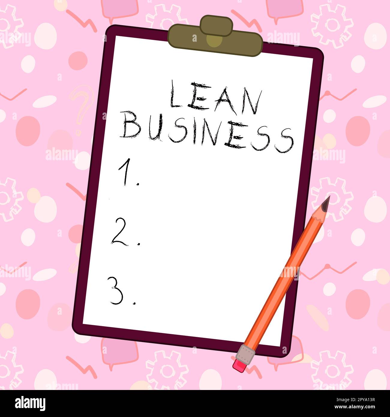 Text caption presenting Lean Business. Business concept improvement of waste minimization without sacrificing productivity Stock Photo