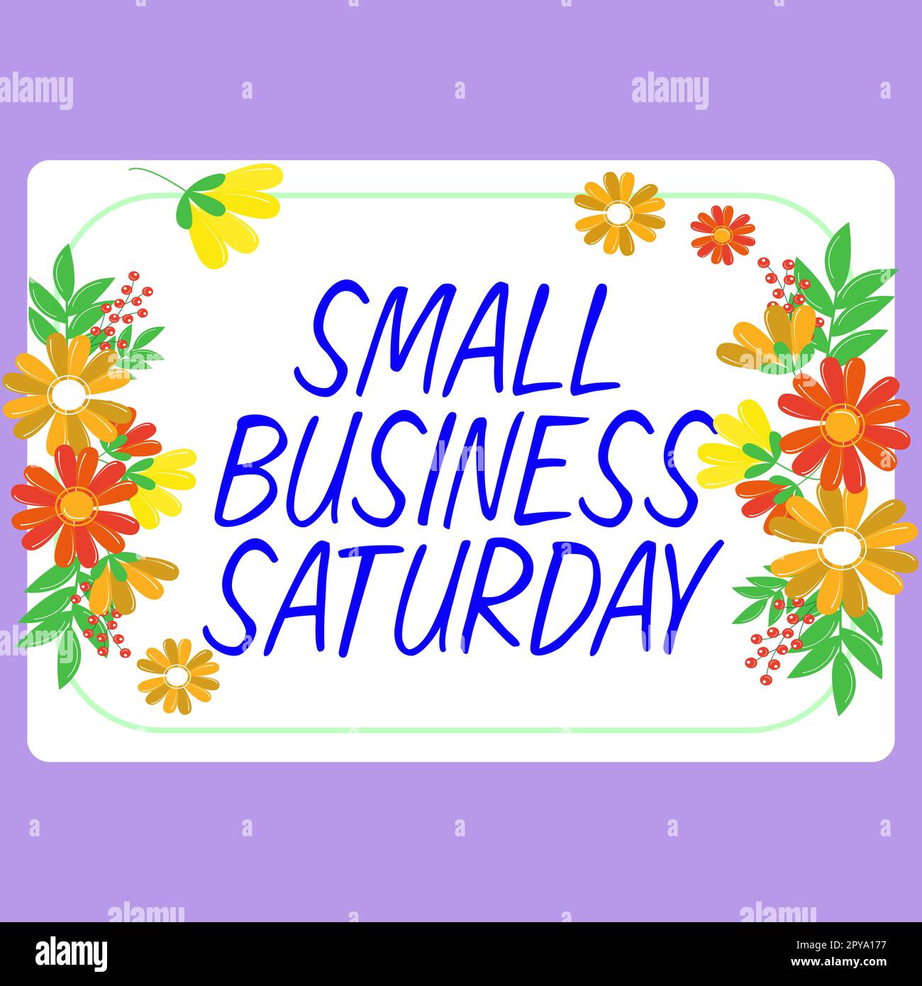 Sign displaying Small Business Saturday. Word for American shopping holiday held during the Saturday Stock Photo
