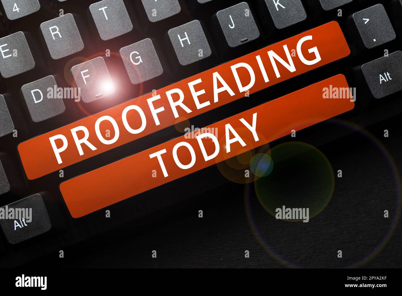 Text caption presenting Proofreading. Word for act of reading and ...