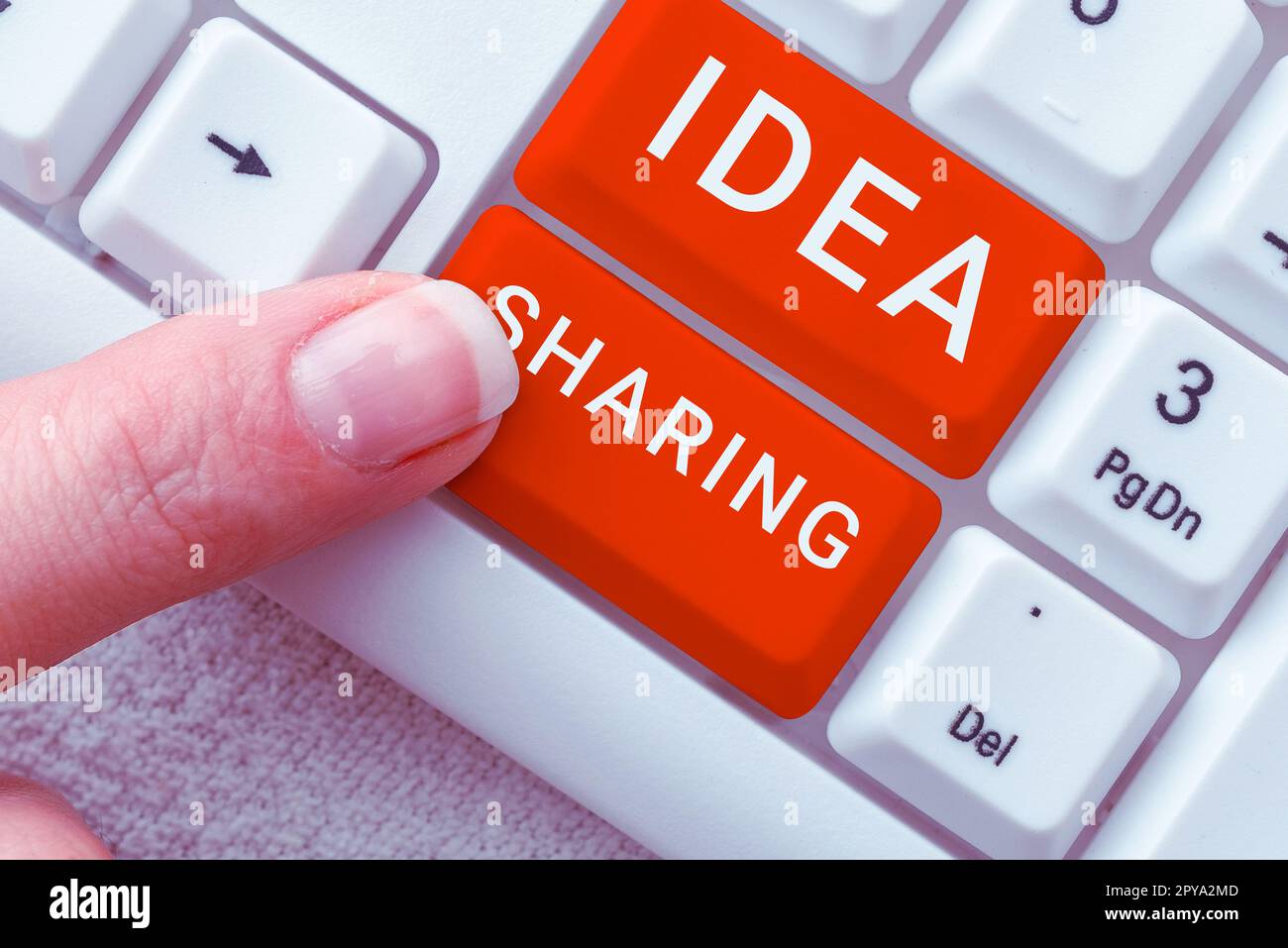 Writing displaying text Idea Sharing. Conceptual photo Startup launch innovation product, creative thinking Stock Photo