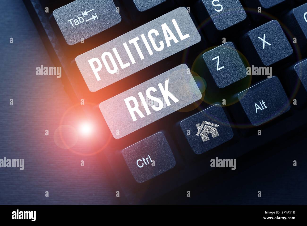 Handwriting text Political Risk. Word for communications person who surveys the political arena Stock Photo