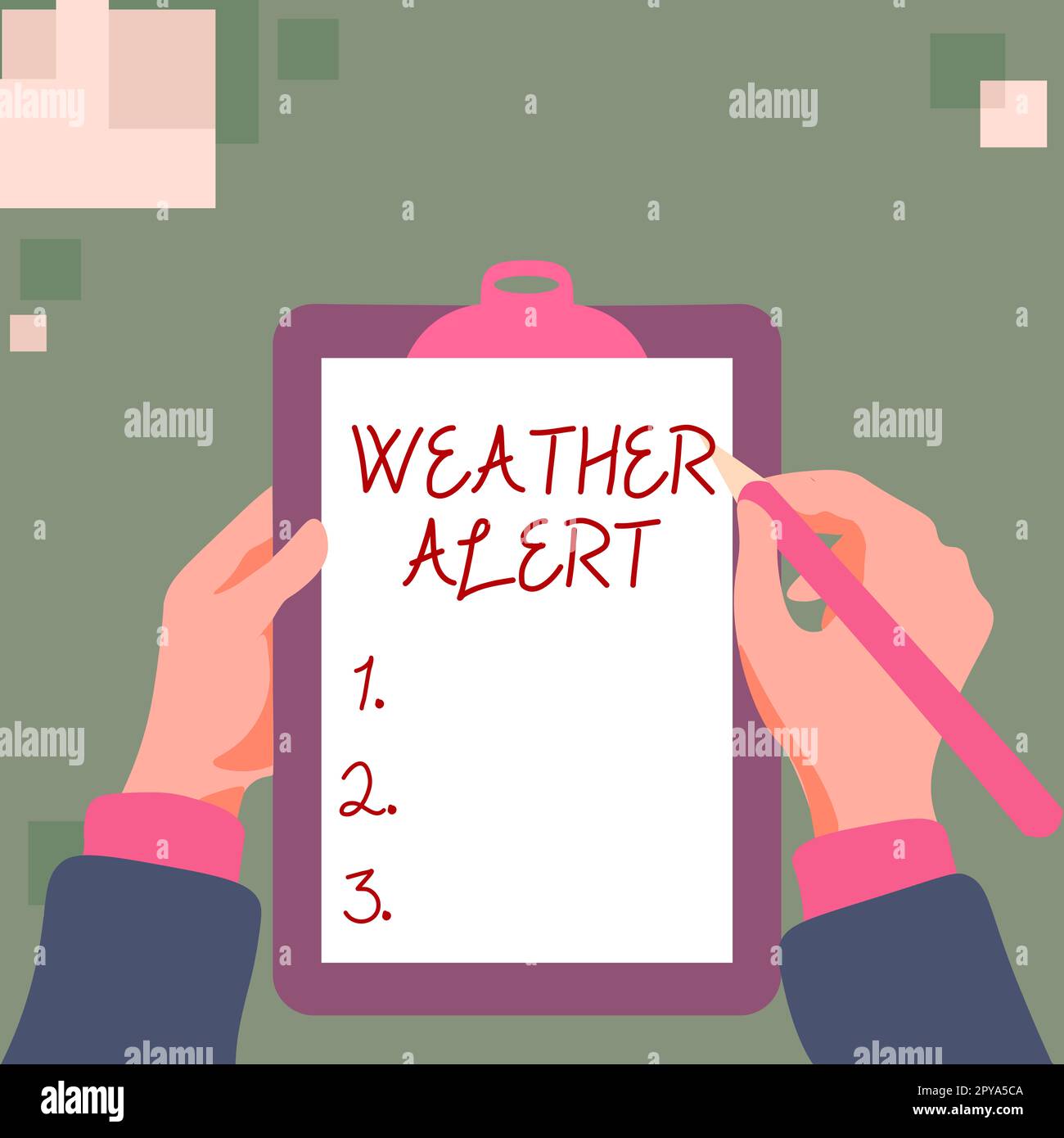 Hand writing sign Weather Alert. Conceptual photo urgent warning on the ...