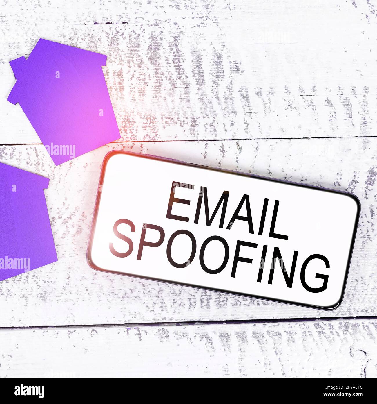 Text sign showing Email Spoofing. Business approach secure the access and content of an email account or service Stock Photo
