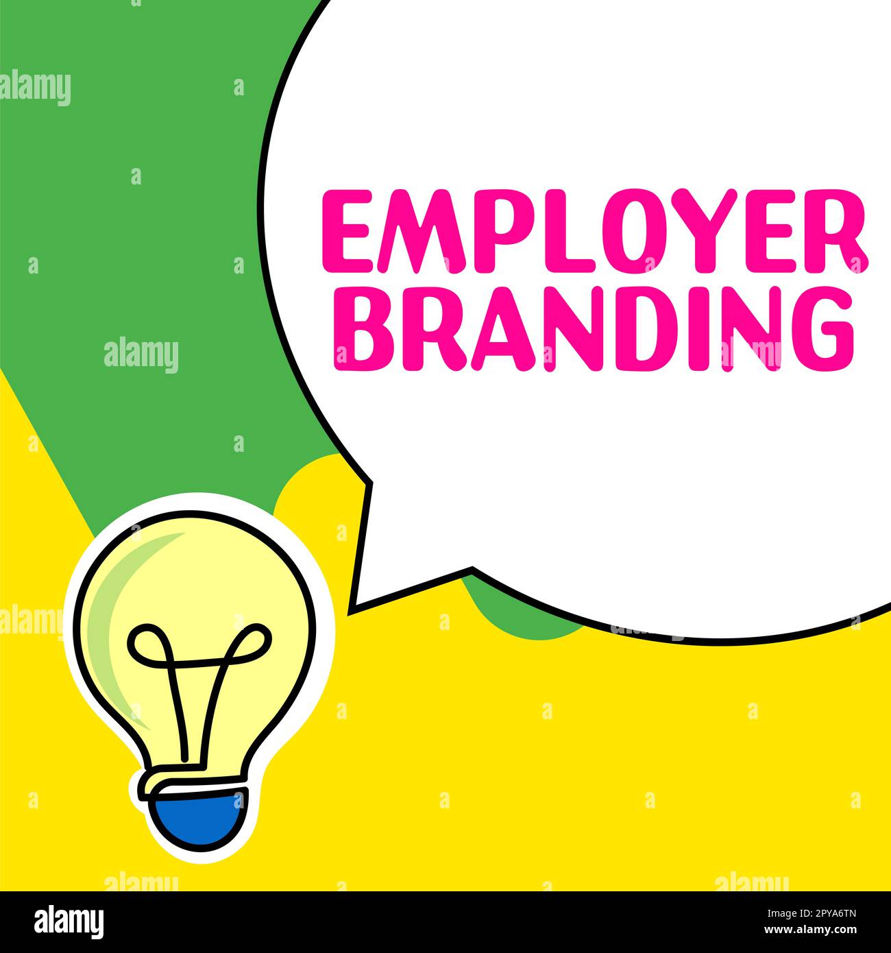 Conceptual caption Employer Branding. Business concept Process of promoting a company Building Reputation Stock Photo