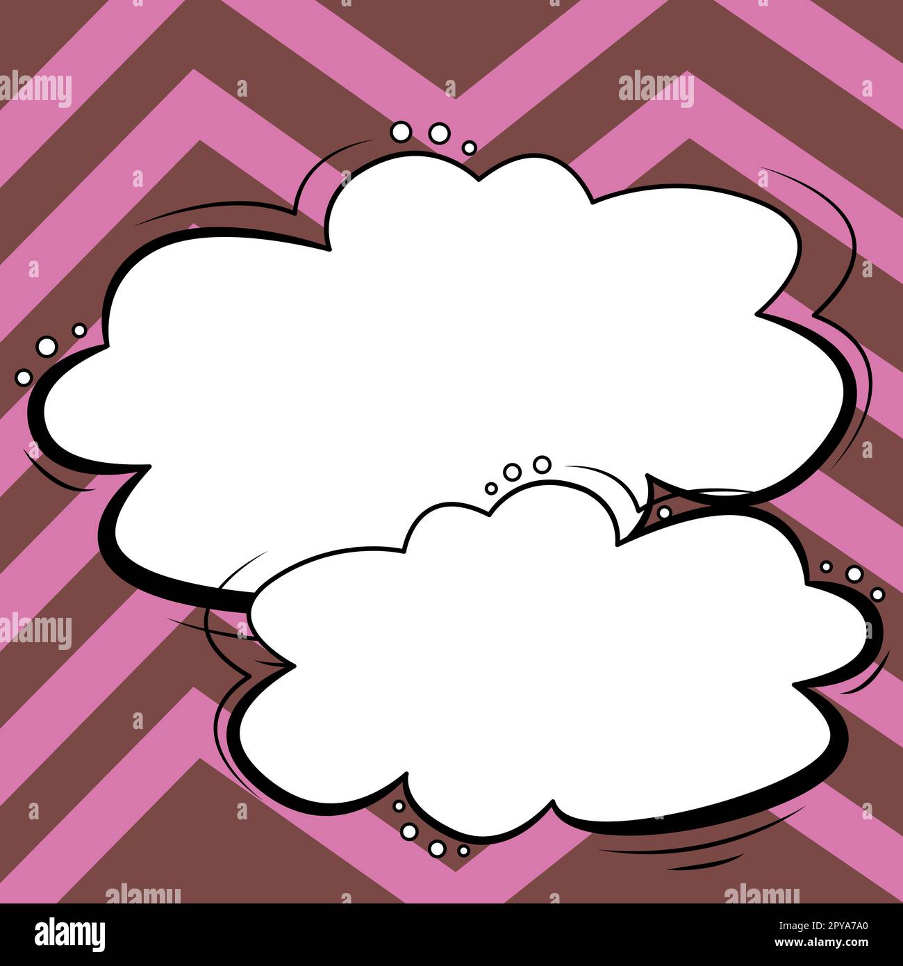 Comic Blank Speech Bubble With Copy Space And Colorful Doodles Stock ...