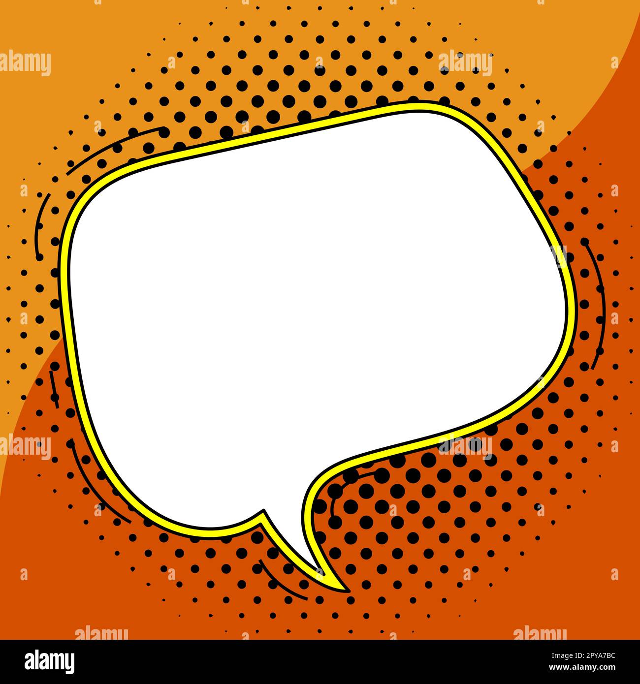 Comic Blank Speech Bubble With Copy Space And Colorful Doodles Stock ...