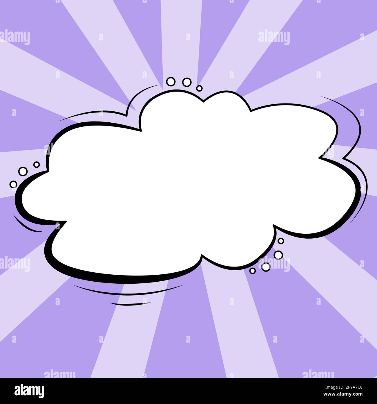 Comic Blank Speech Bubble With Copy Space And Colorful Doodles Stock ...