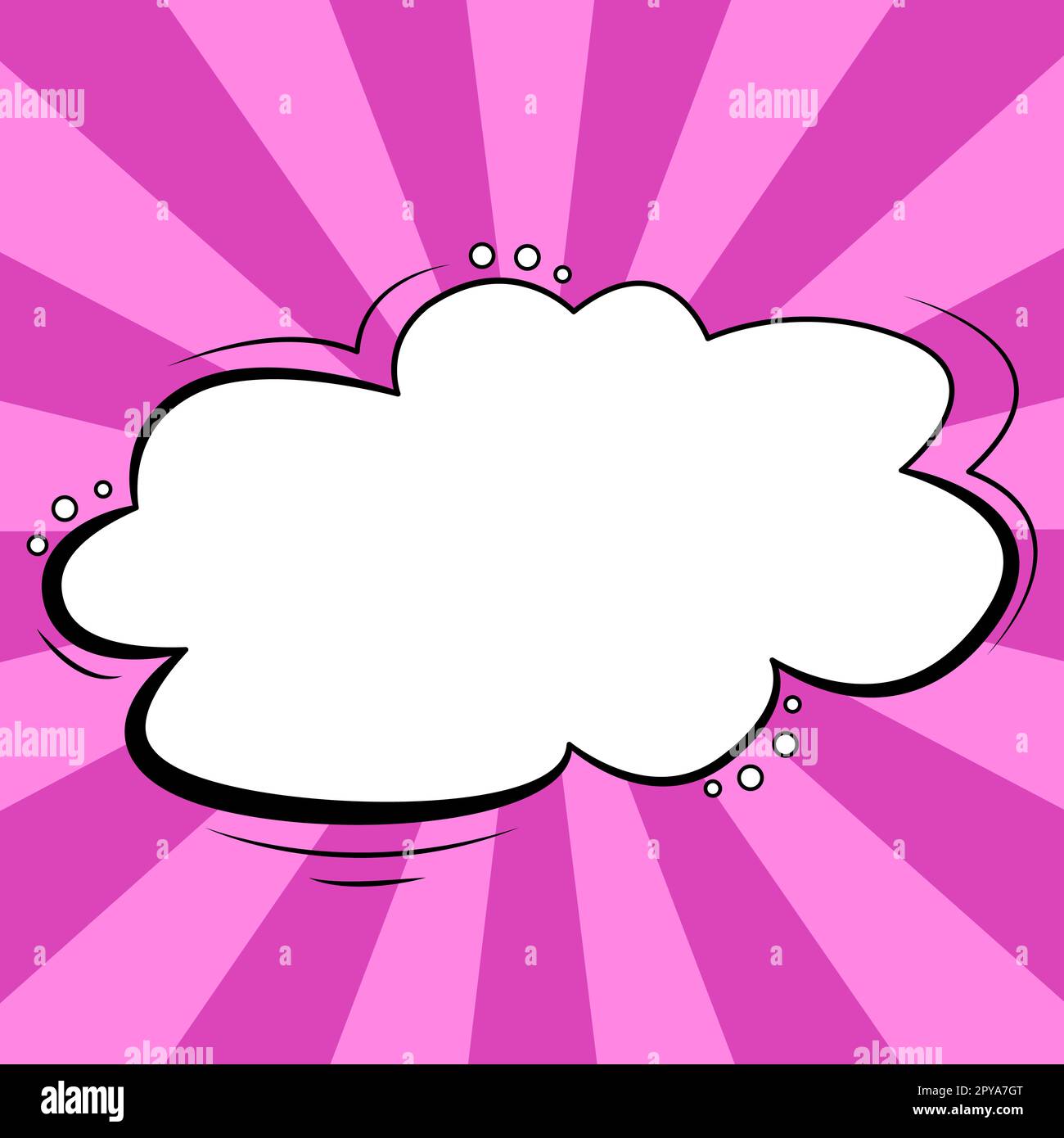 Comic Blank Speech Bubble With Copy Space And Colorful Doodles Stock ...
