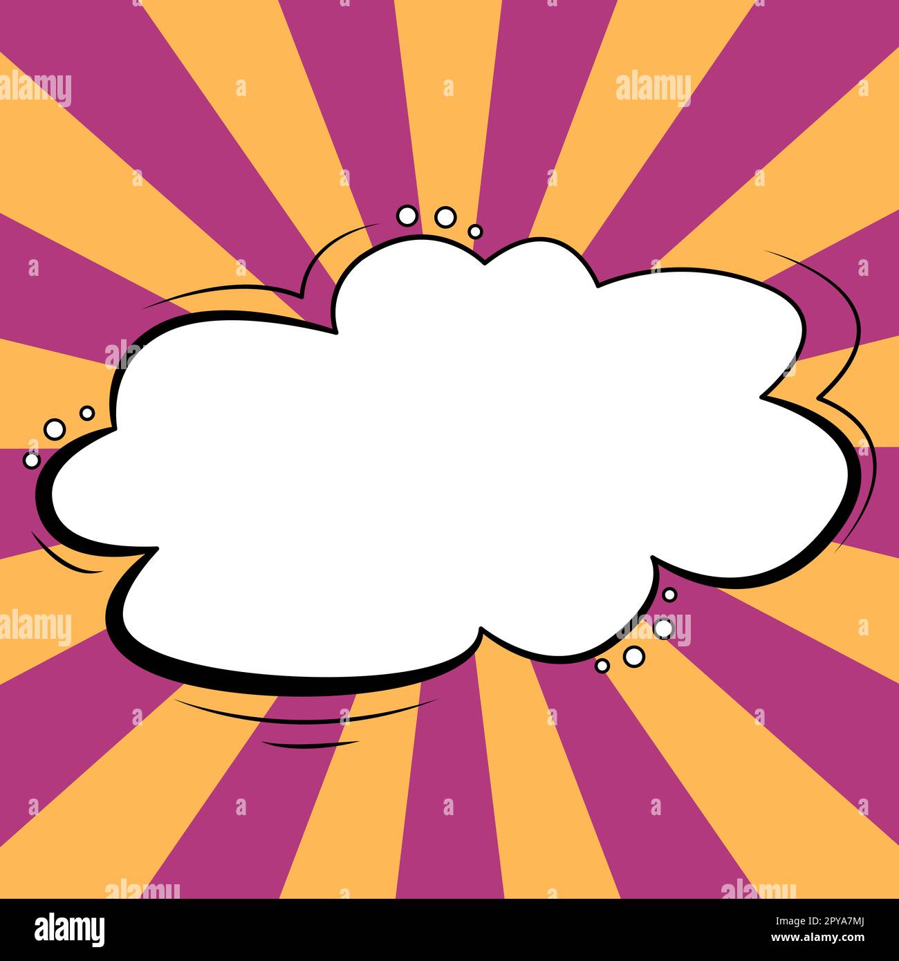 Comic Blank Speech Bubble With Copy Space And Colorful Doodles Stock ...