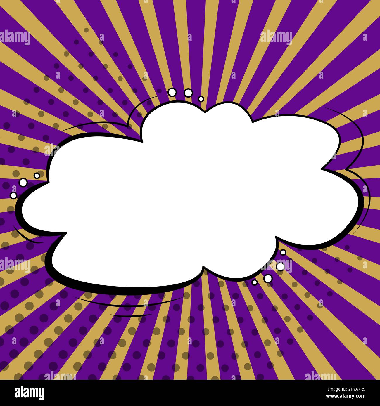 Comic Blank Speech Bubble With Copy Space And Colorful Doodles Stock ...