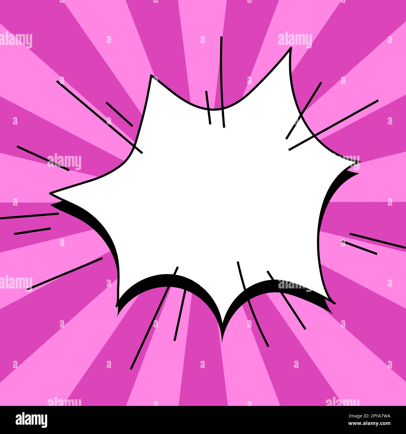 Comic Blank Speech Bubble With Copy Space And Colorful Doodles Stock ...