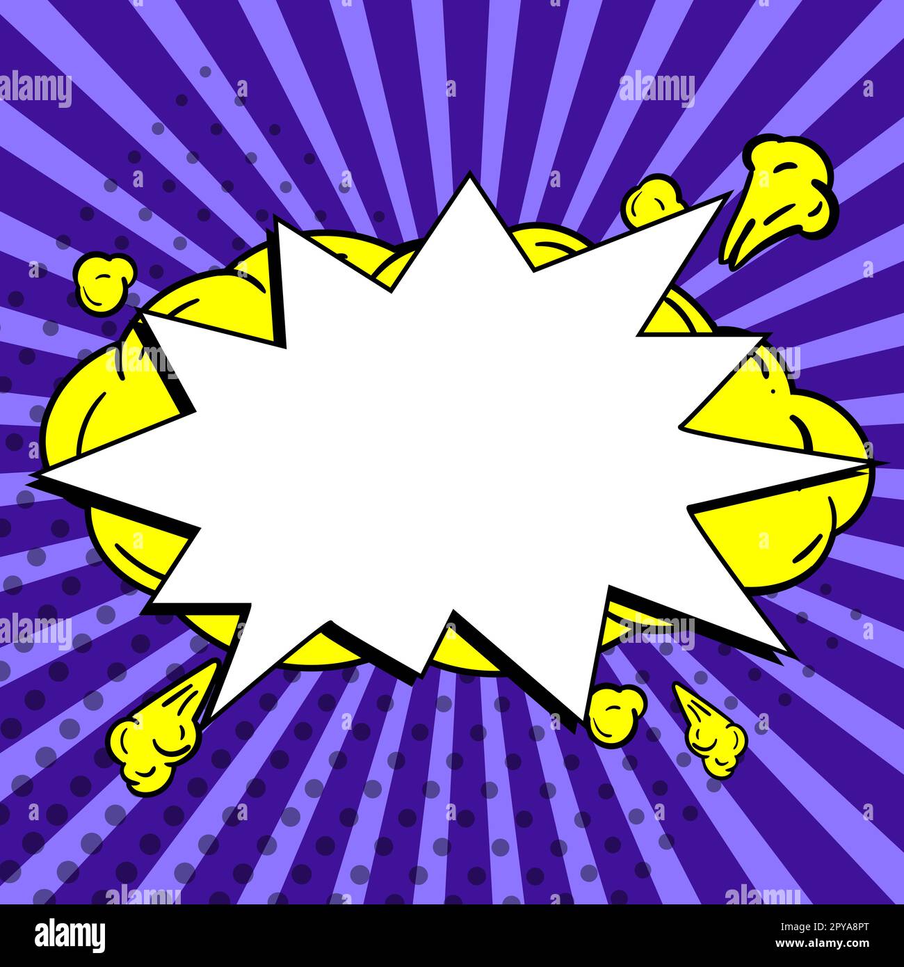 Comic Blank Speech Bubble With Copy Space And Colorful Doodles Stock ...