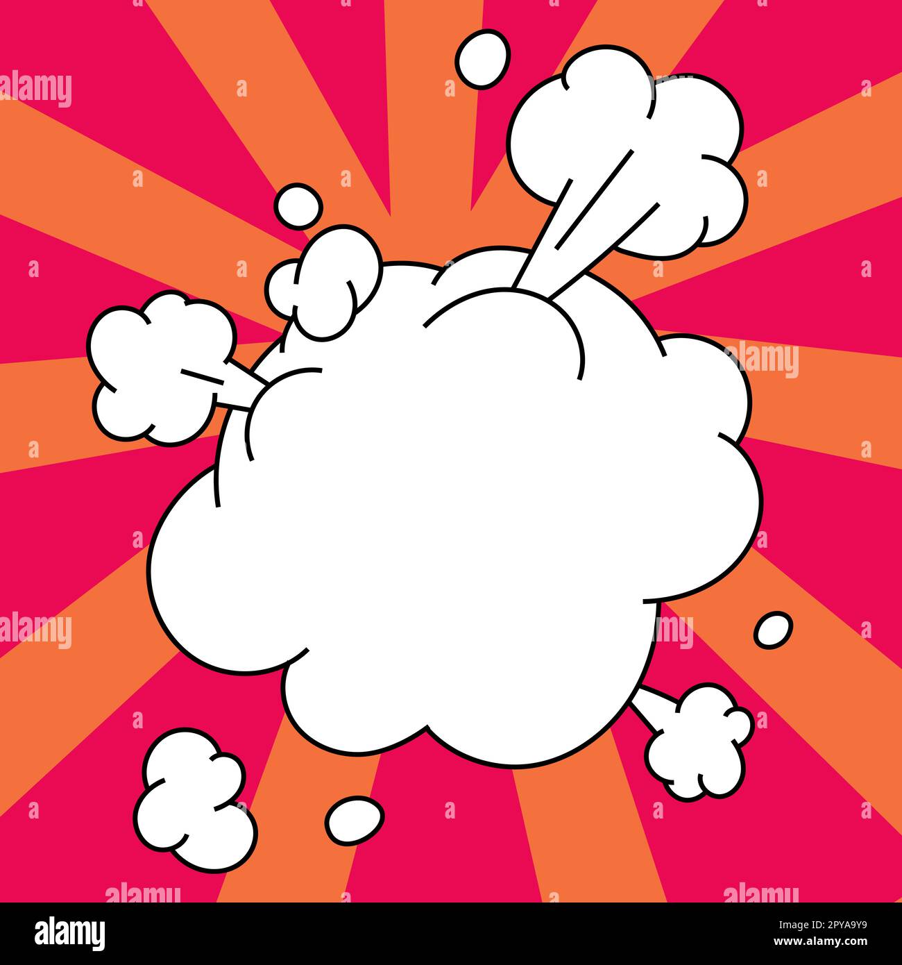 Comic Blank Speech Bubble With Copy Space And Colorful Doodles Stock ...