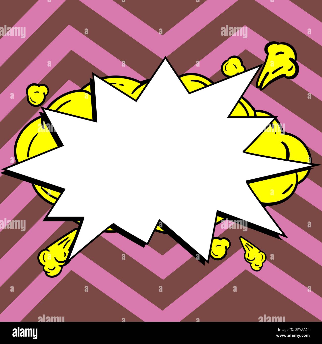 Comic Blank Speech Bubble With Copy Space And Colorful Doodles Stock ...