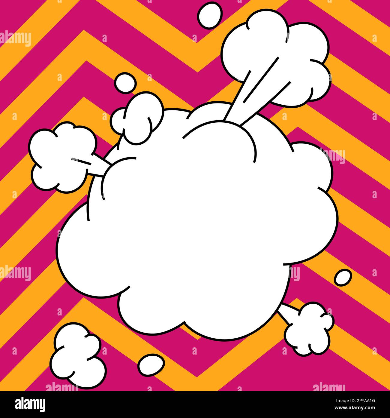 Comic Blank Speech Bubble With Copy Space And Colorful Doodles Stock ...