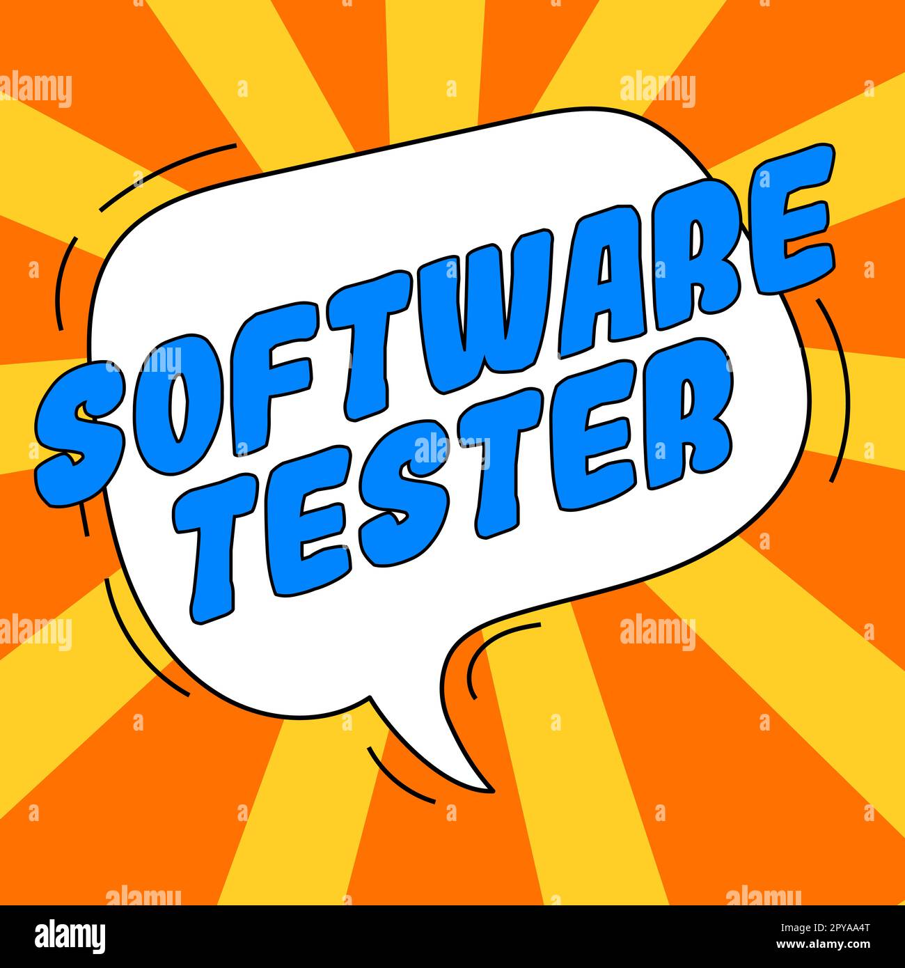 Text caption presenting Software Tester. Word for implemented to protect software against malicious attack Stock Photo