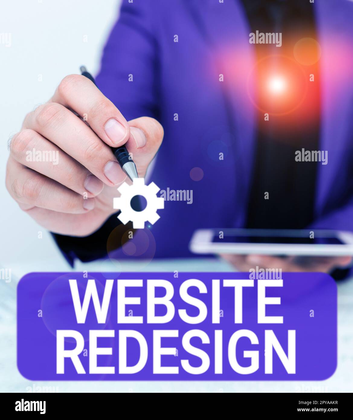 Conceptual display site Redesign. Concept meaning modernize improver