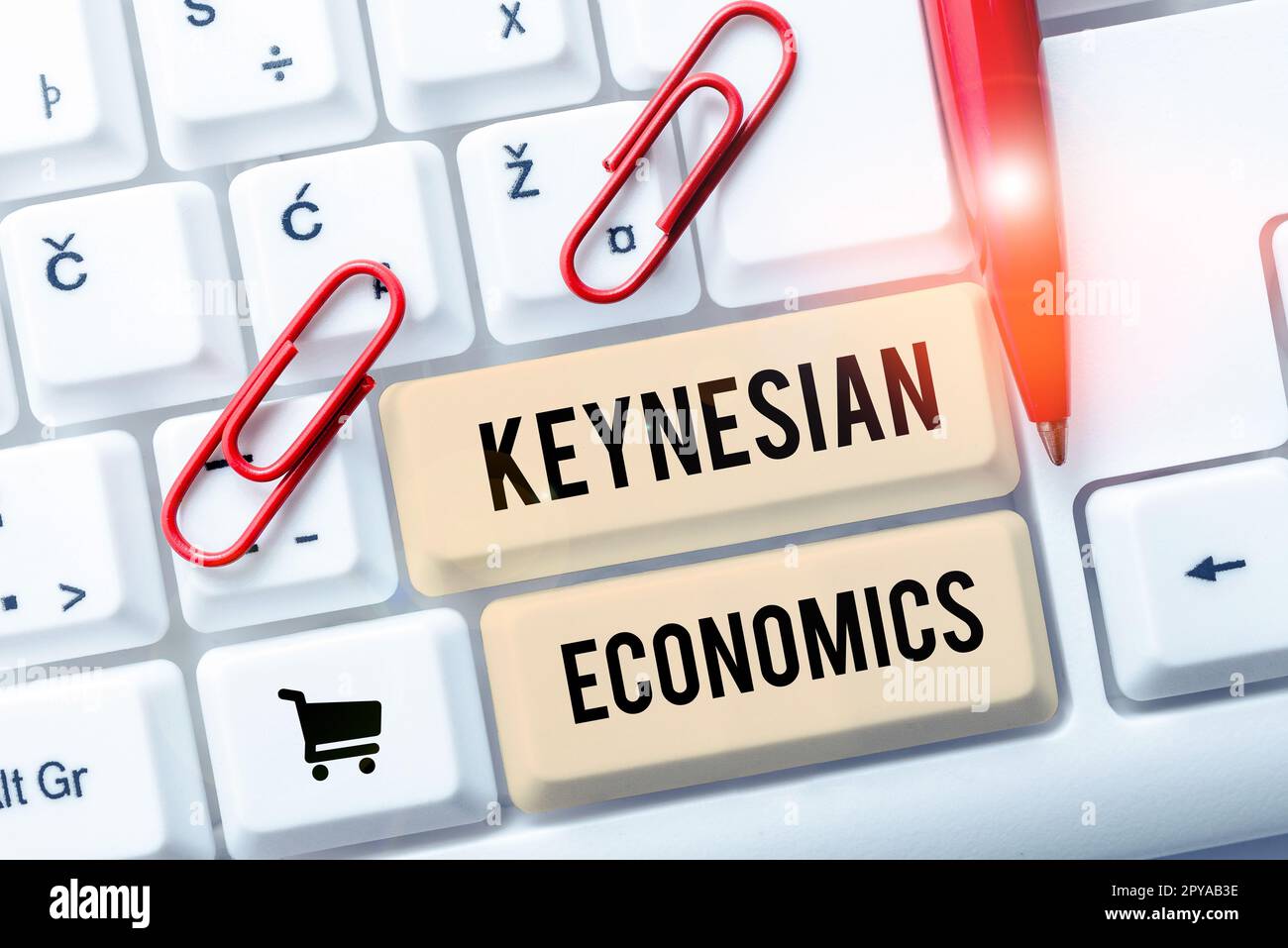 Sign displaying Keynesian Economics. Business approach monetary and fiscal programs by government to increase employment Stock Photo