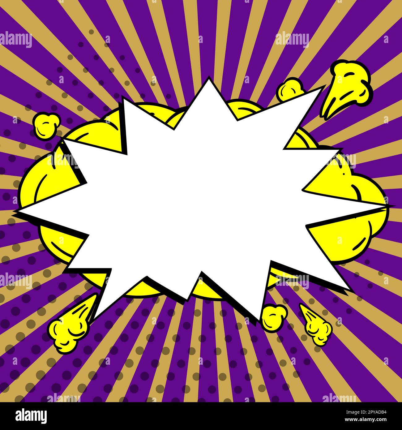 Comic Blank Speech Bubble With Copy Space And Colorful Doodles Stock ...