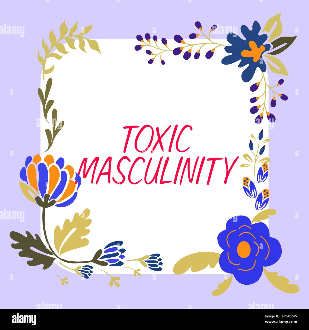 Writing displaying text Toxic Masculinity. Internet Concept describes narrow repressive type of ideas about the male gender role Stock Photo
