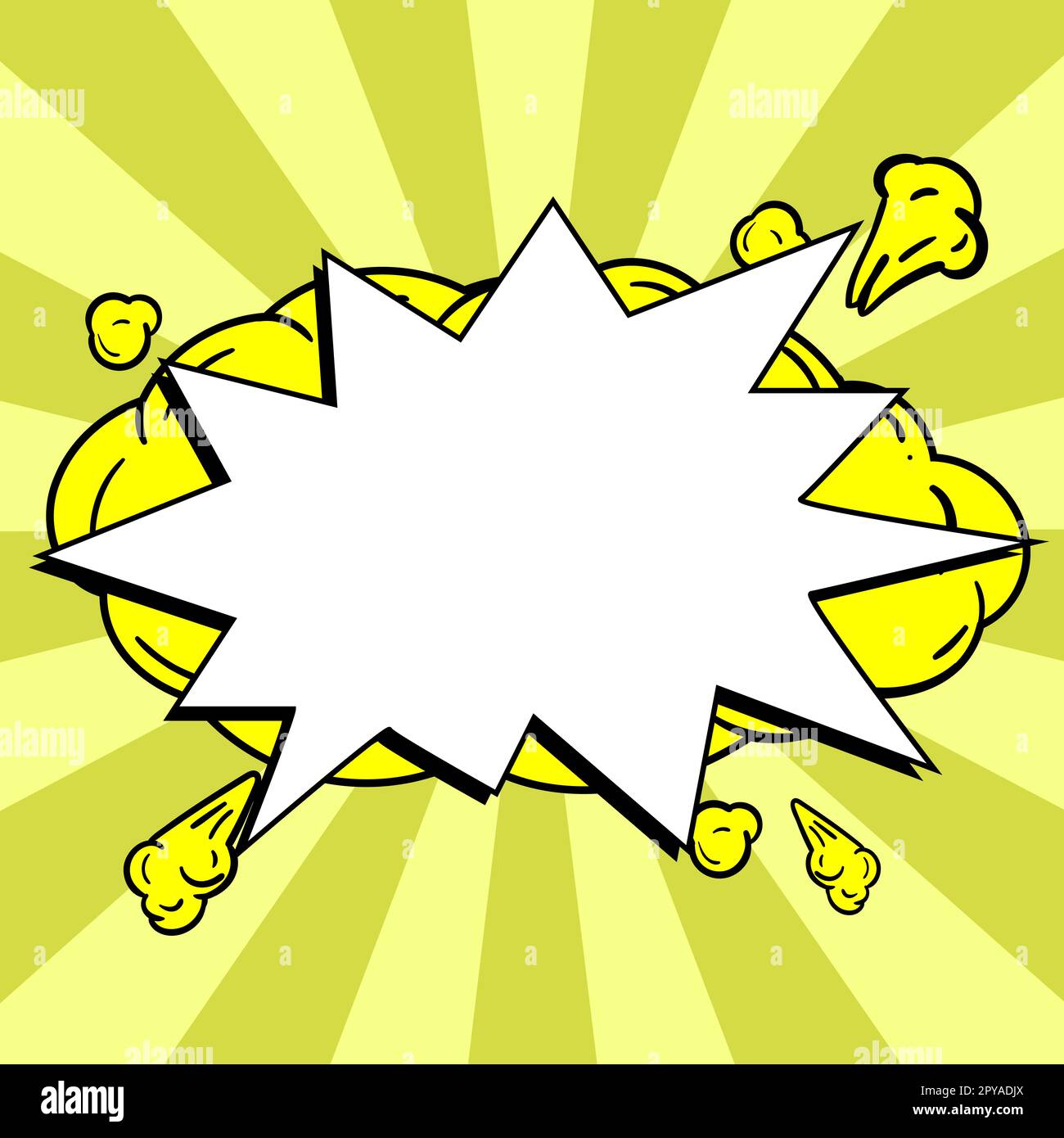 Comic Blank Speech Bubble With Copy Space And Colorful Doodles Stock ...