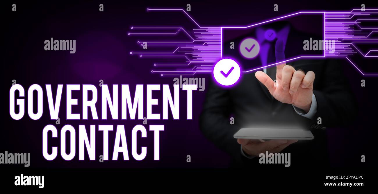 Text caption presenting Government Contact. Business approach debt security issued by a government to support spending Stock Photo