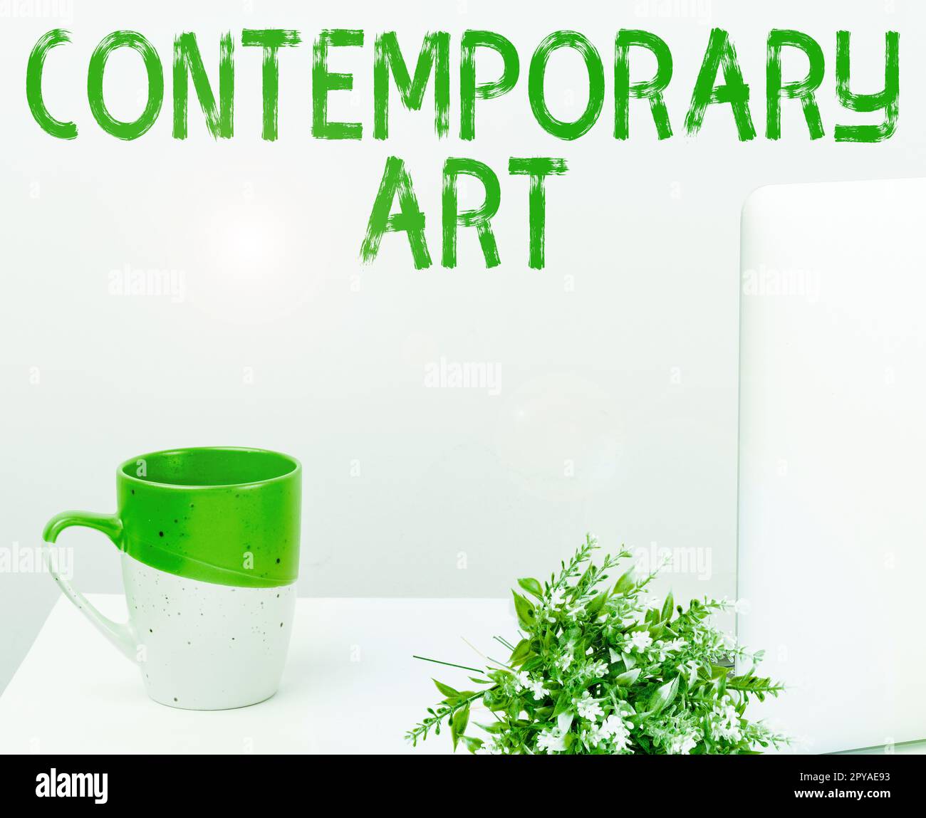 Hand writing sign Contemporary Art. Business showcase made today by ...