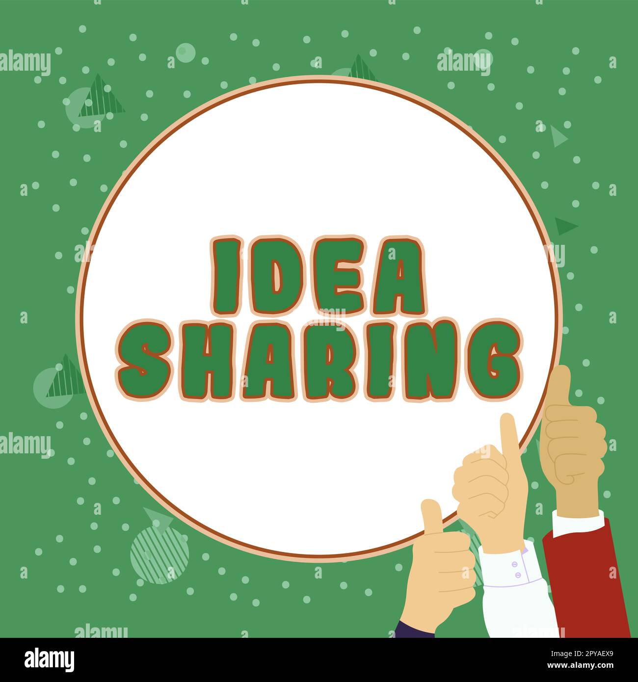 Conceptual display Idea Sharing. Word for Startup launch innovation product, creative thinking Stock Photo