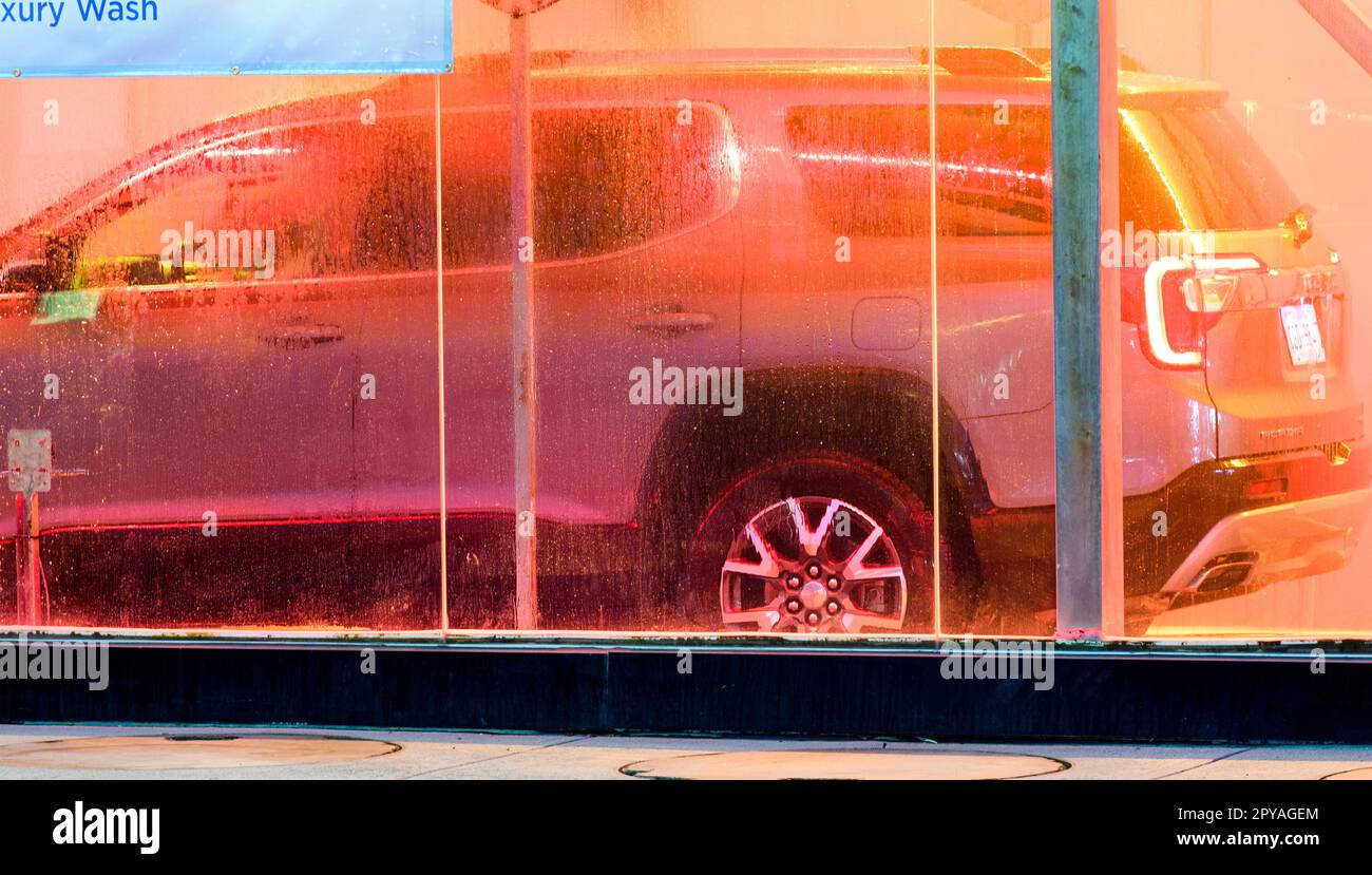 Automatic touchless car wash Stock Photo Alamy