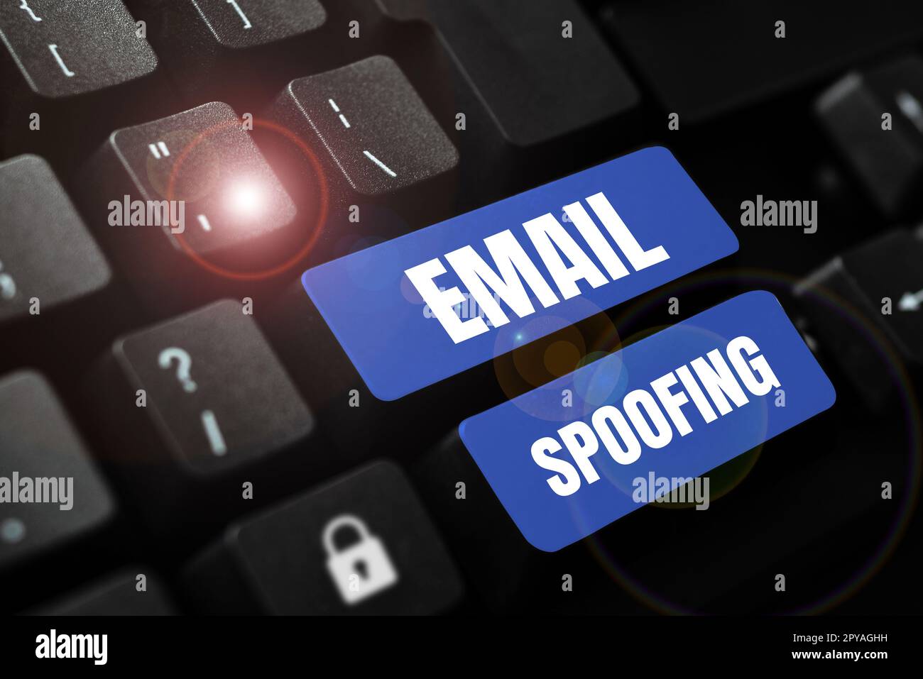 Inspiration showing sign Email Spoofing. Business approach secure the access and content of an email account or service Stock Photo