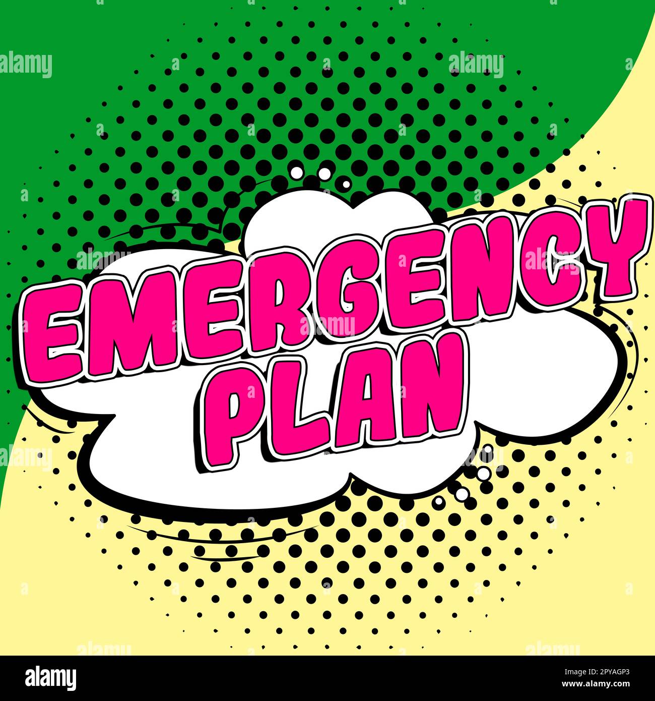 Text showing inspiration Emergency Plan. Conceptual photo Procedures for response to major emergencies Be prepared Stock Photo