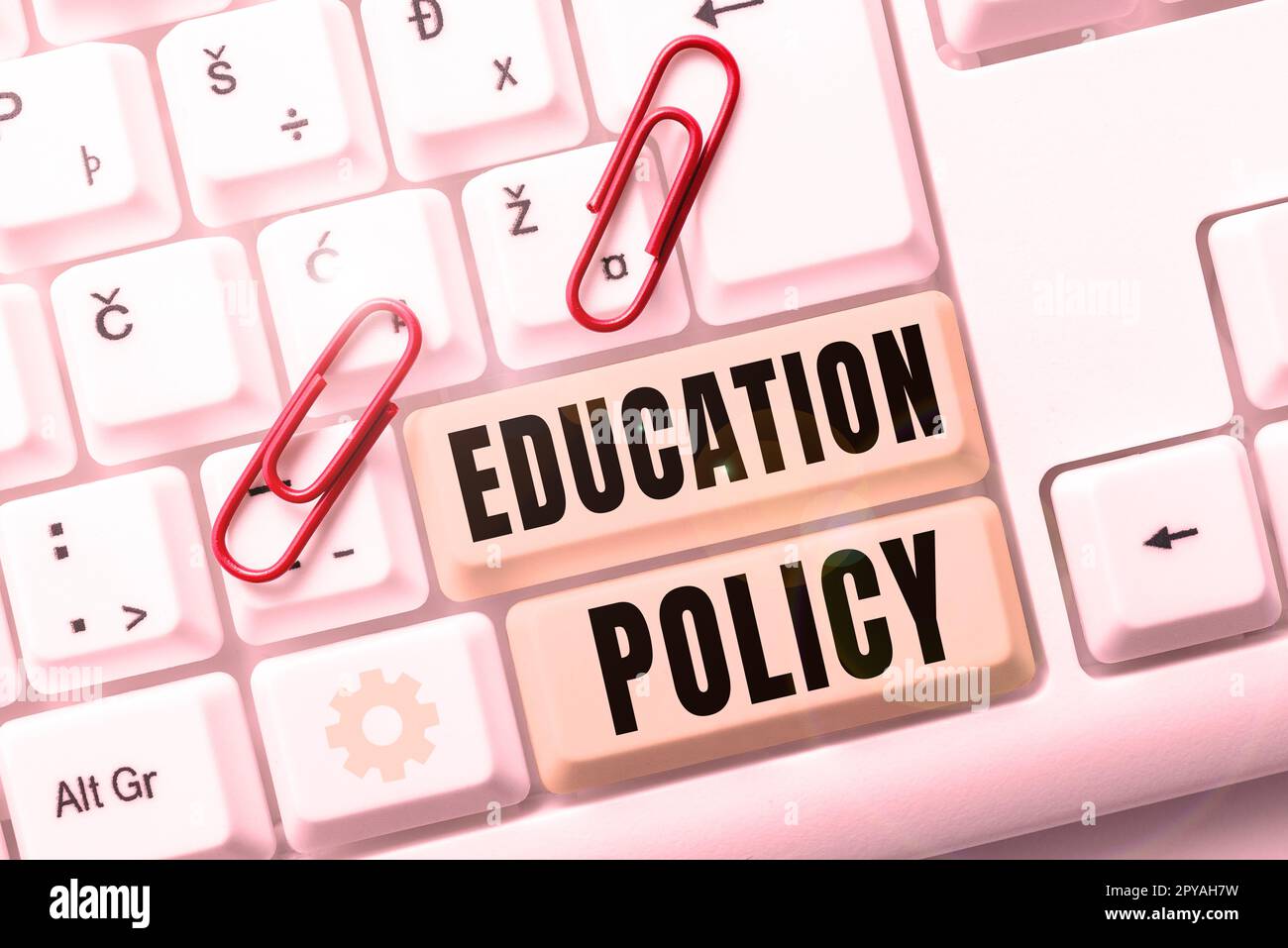 Sign displaying Education Policy. Word for field of study that deals ...