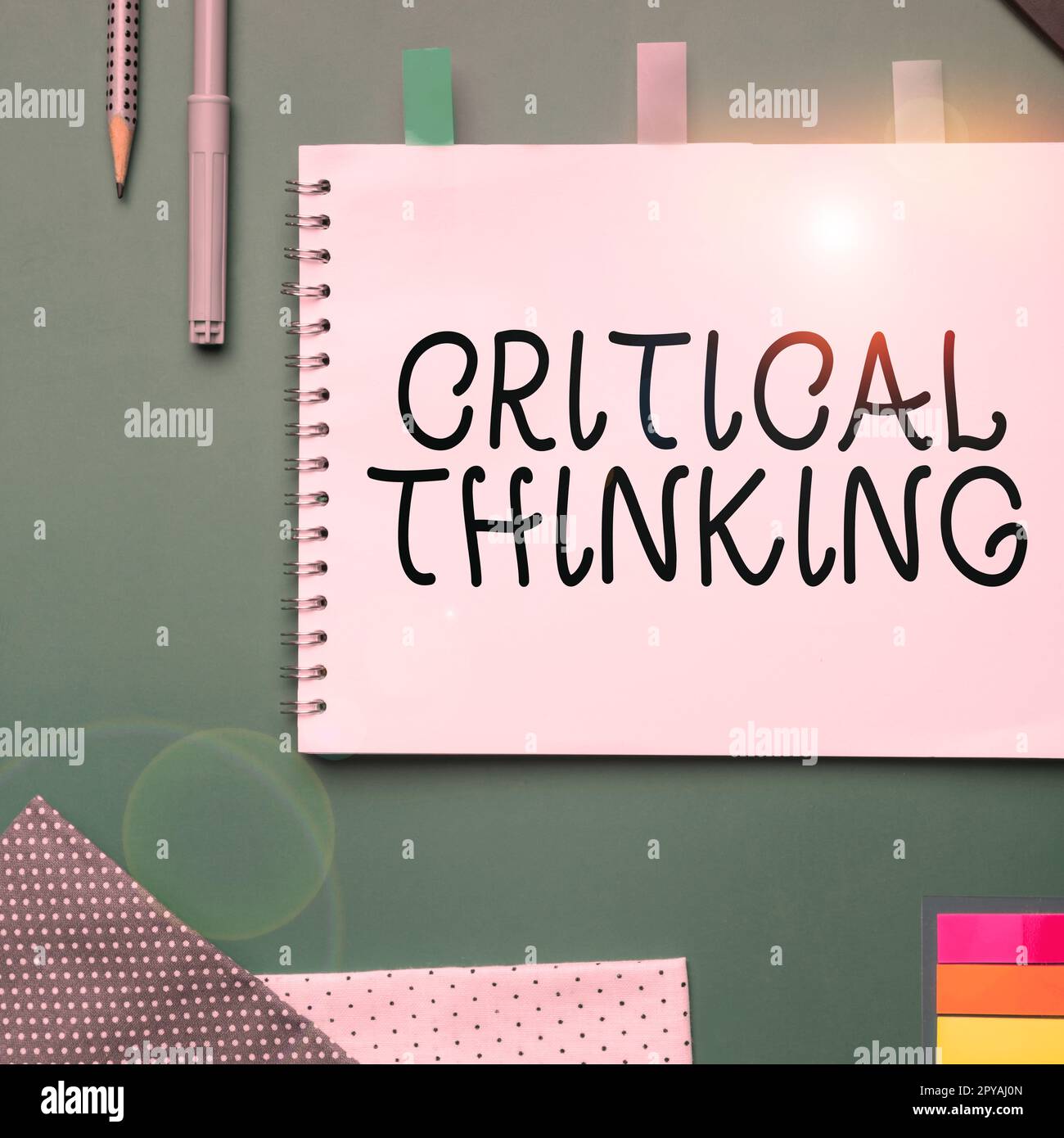 Handwriting text Critical Thinking. Concept meaning sequence of 