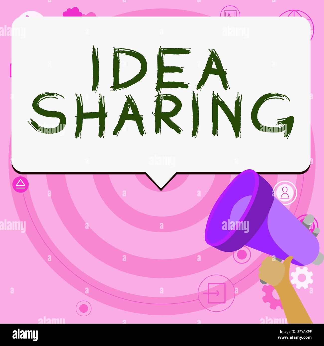 Text caption presenting Idea Sharing. Conceptual photo Startup launch innovation product, creative thinking Stock Photo