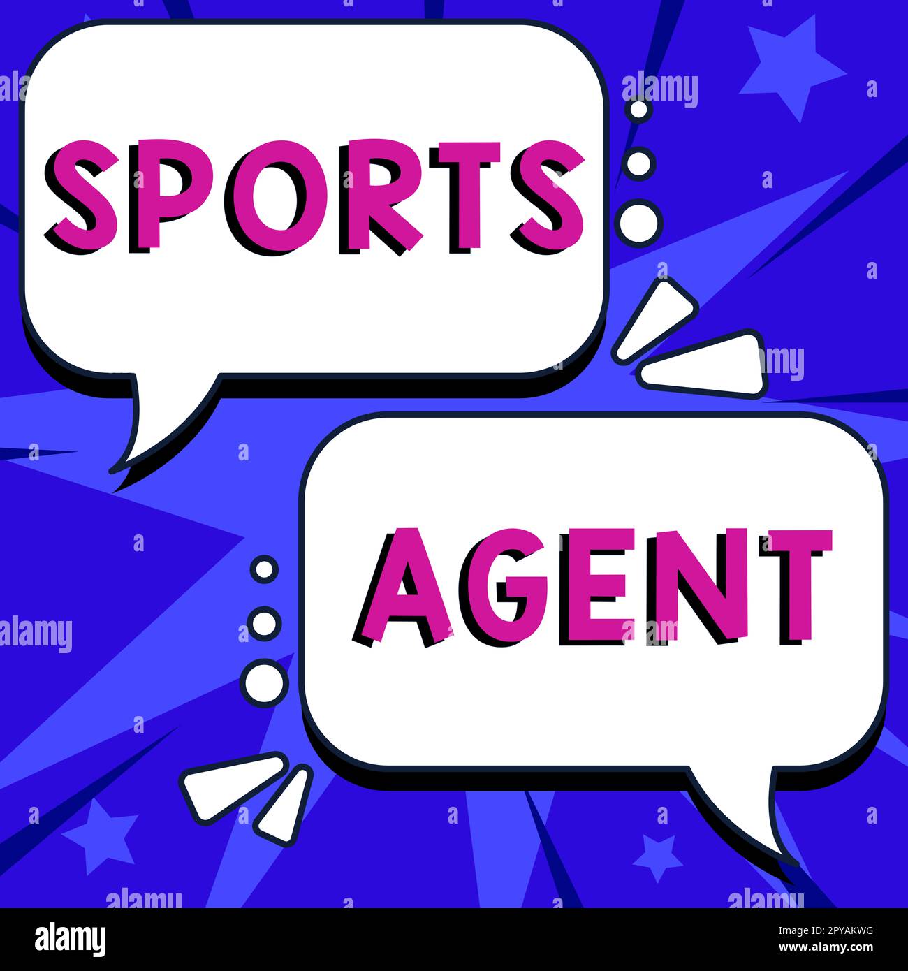 Handwriting text Sports Agent. Conceptual photo person manages recruitment to hire best sport players for a team Stock Photo