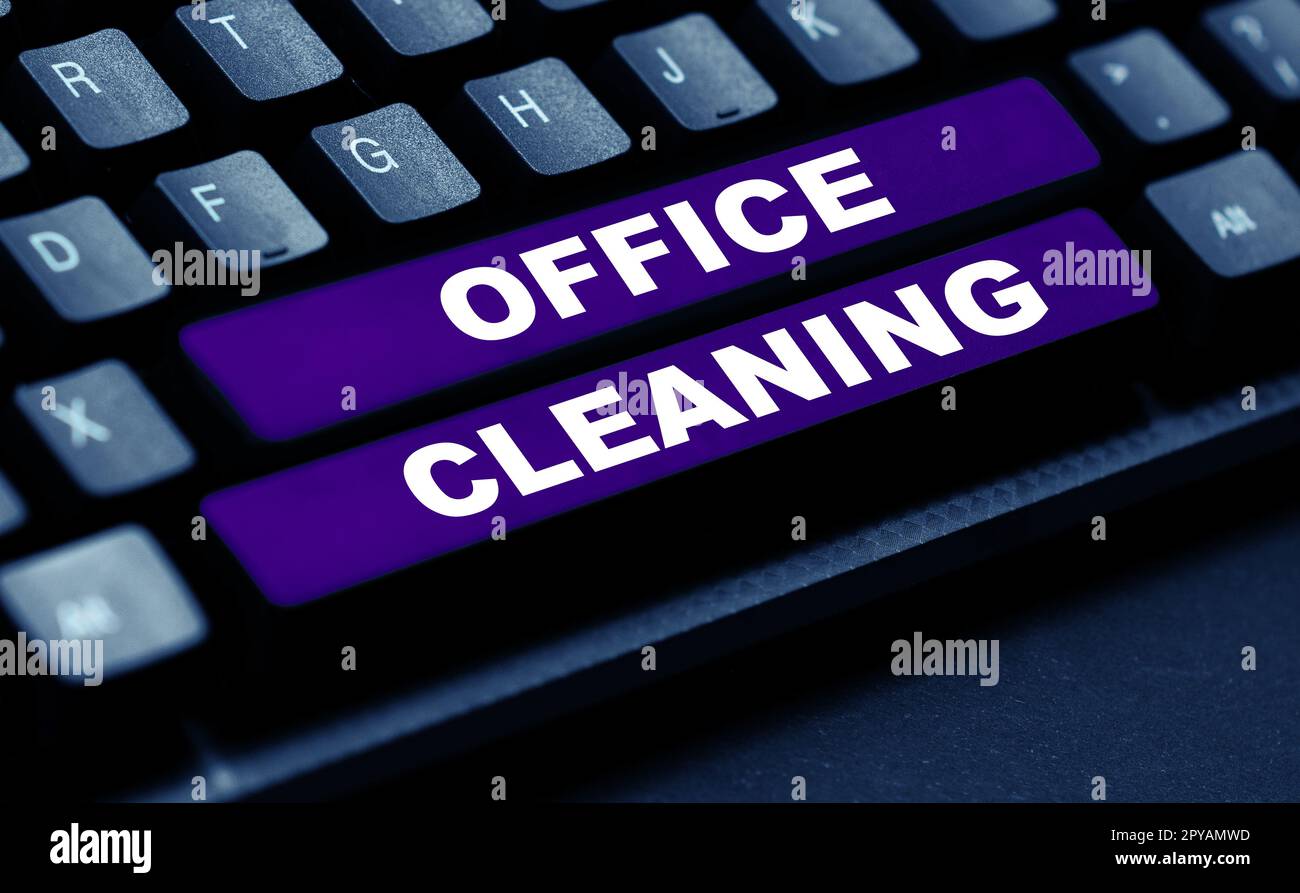 Inspiration showing sign Office Cleaning. Concept meaning the action or