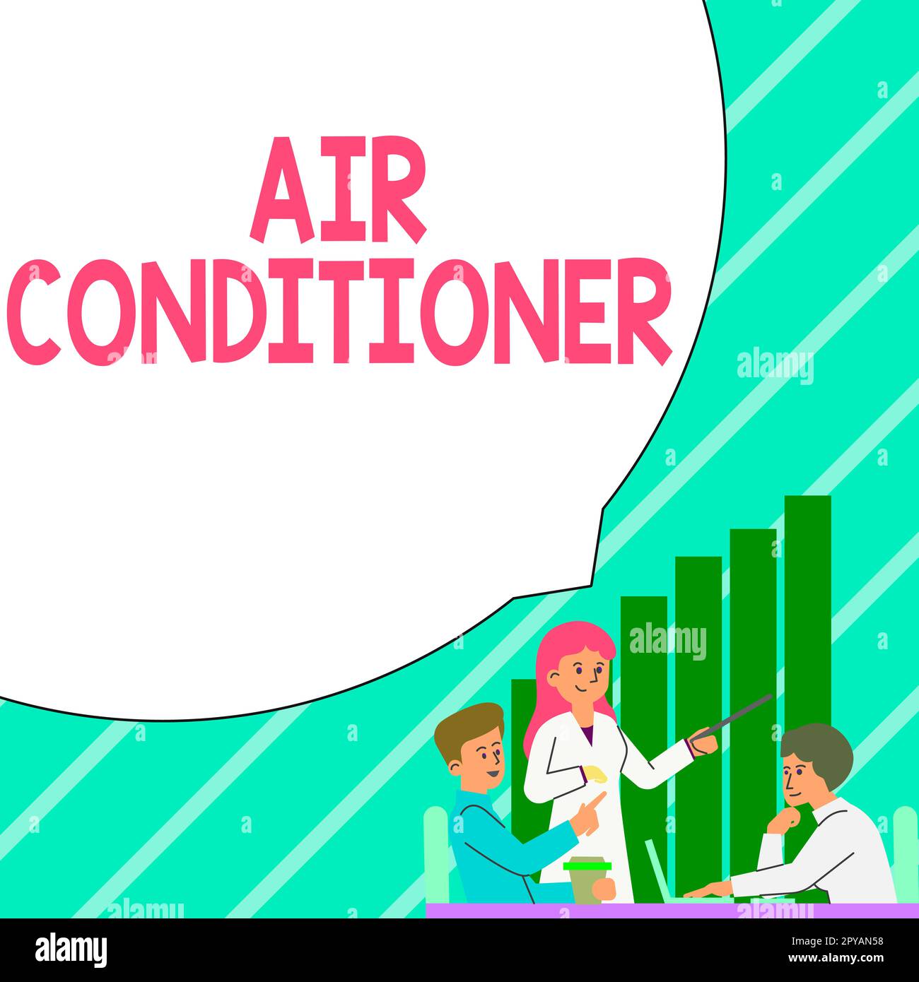 Writing displaying text Air Conditioner. Concept meaning apparatus for