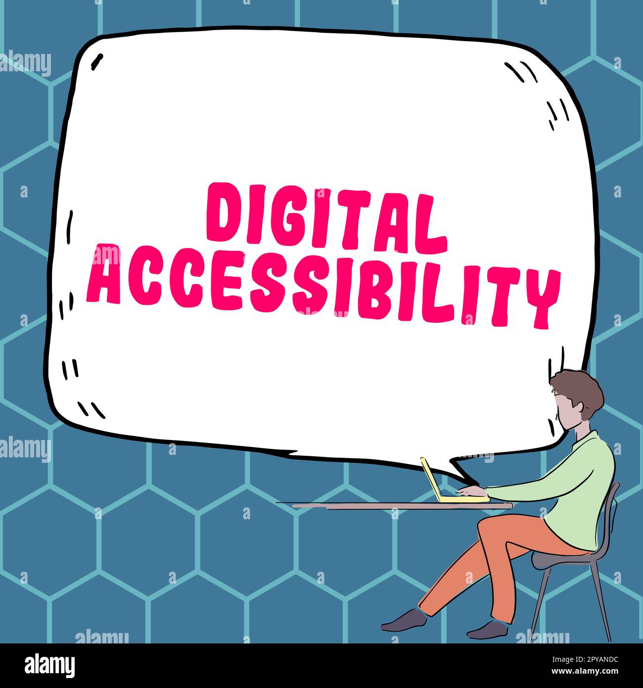 Sign displaying Digital Accessibility. Business showcase electronic technology that generates stores and processes data Stock Photo