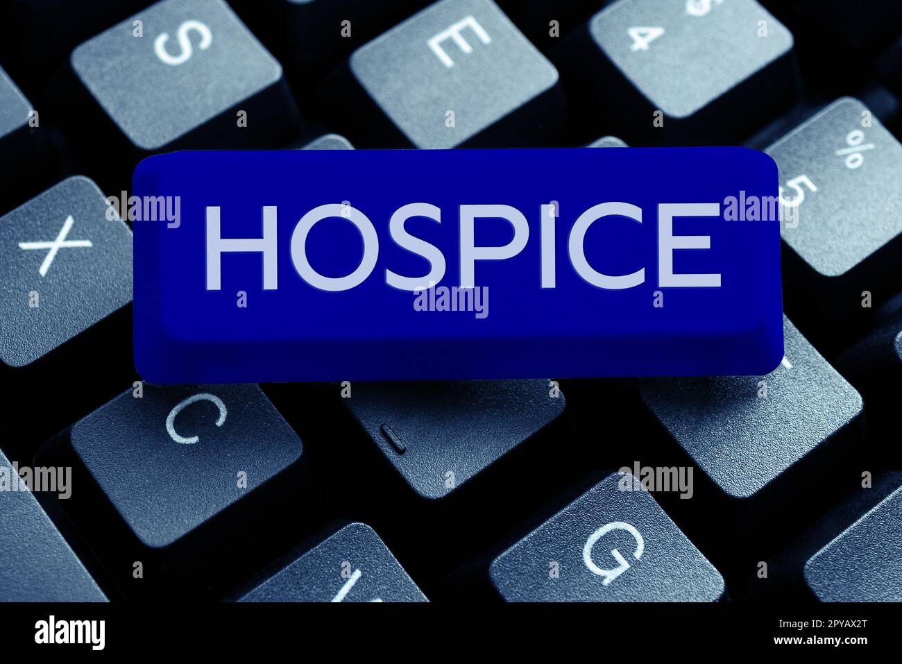 Writing displaying text Hospice. Business approach focuses on the palliation of a terminally ill patient's pain Stock Photo